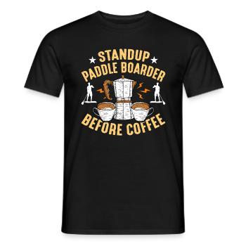 StandUp Paddle Boarder Avant Paddleboard Café - T-shirt homme - noir - Devant - AI Model Male 178 light (178cm)