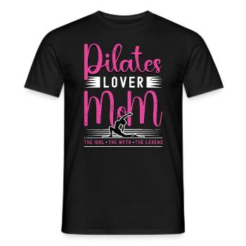 Pilates Lover Mom The Idol The Pilates Instructor - Men's T-Shirt - black - Front - AI Model Male 178 light (178cm)