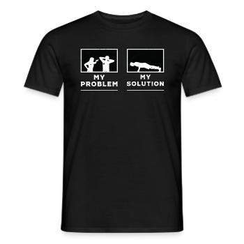 Pilates Lover Mon problème Mon Pictogramme Papa Maman - T-shirt homme - noir - Devant - AI Model Male 178 light (178cm)