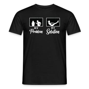 Pilates Lover Mon problème Mon Pictogramme Maman Papa - T-shirt homme - noir - Devant - AI Model Male 178 light (178cm)