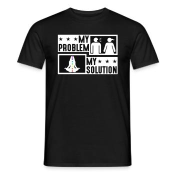 Amoureux du Reiki Mon Problème Ma Solution Pictogramme Maman - T-shirt homme - noir - Devant - AI Model Male 178 light (178cm)