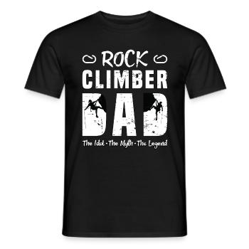 Rock Climber Dad The Idol The Myth Mountain Sports - Männer T-Shirt - Schwarz - Vorne - AI Model Male 178 light (178cm)