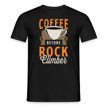 Rock Climber Coffee Mountain Sport Coffee Lover - Männer T-Shirt - Schwarz - Vorne - AI Model Male 178 light (178cm)