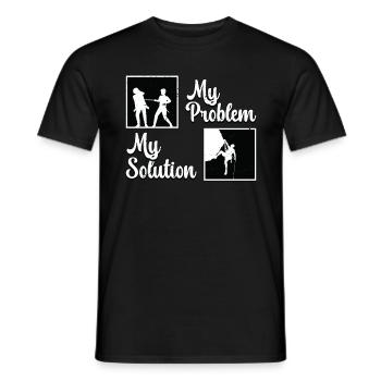 Rock Climber My Problem My Solution Pictogram Mom - Männer T-Shirt - Schwarz - Vorne - AI Model Male 178 light (178cm)