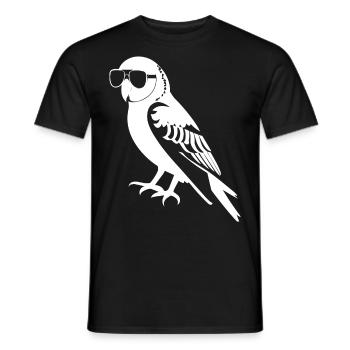 Lustiger Vogel mit Sonnenbrille Cool Bourke's Parak - Männer T-Shirt - Schwarz - Vorne - AI Model Male 178 light (178cm)