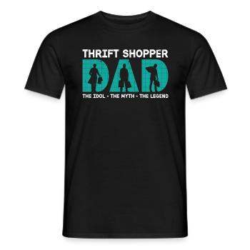 Thrift Shopper Dad The Idol Loves Thrift Shopping - Men's T-Shirt - black - Front - AI Model Male 178 light (178cm)