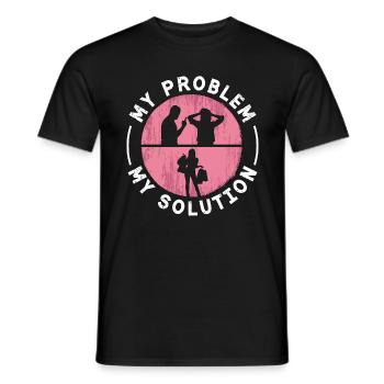Thrift Shopper My Problem My Pictogram Mom Dad - Männer T-Shirt - Schwarz - Vorne - AI Model Male 178 light (178cm)