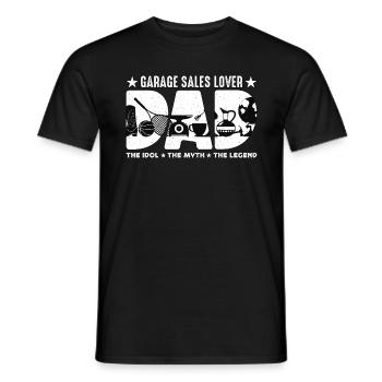 Garage Sales Lover Dad The Idol The Bargain Hunter - Men's T-Shirt - black - Front - AI Model Male 178 light (178cm)