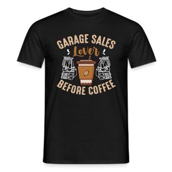 Amateur de ventes de garage avant la vente de garage amateur de café - T-shirt homme - noir - Devant - AI Model Male 178 light (178cm)