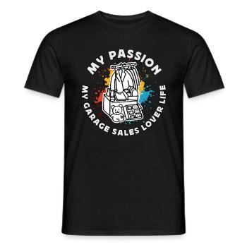 Garage Sales Lover My Passion My Bargain Hunter - Men's T-Shirt - black - Front - AI Model Male 178 light (178cm)