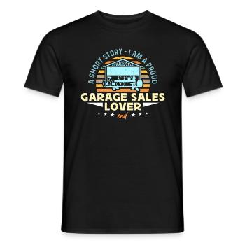 Amateur de ventes de garage Un amateur de marché aux puces d’histoires courtes - T-shirt homme - noir - Devant - AI Model Male 178 light (178cm)