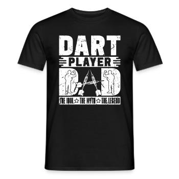 Joueur de fléchettes Papa L’idole Le mythe Le Bullseye - T-shirt homme - noir - Devant - AI Model Male 178 light (178cm)