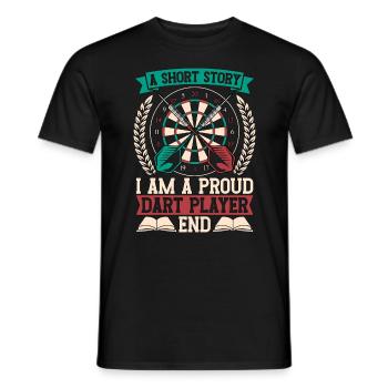 Dart Player A Short Story I Am A Proud Darts Lover - Männer T-Shirt - Schwarz - Vorne - AI Model Male 178 light (178cm)