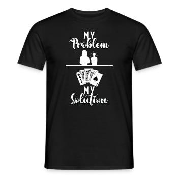 Classic Blackjack My Problem My Pictogram Mom Dad - Men's T-Shirt - black - Front - AI Model Male 178 light (178cm)