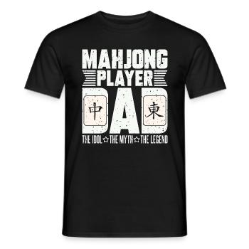 Mahjong Player Dad The Idol The Mahjong Lover - Männer T-Shirt - Schwarz - Vorne - AI Model Male 178 light (178cm)