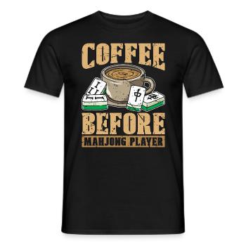 Mahjong Player Coffee Chinese Mahjong Coffee Lover - Männer T-Shirt - Schwarz - Vorne - AI Model Male 178 light (178cm)