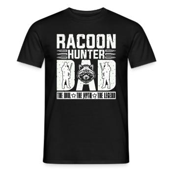 Racoon Hunter Dad The Idol The Myth Loves Hunting - Männer T-Shirt - Schwarz - Vorne - AI Model Male 178 light (178cm)