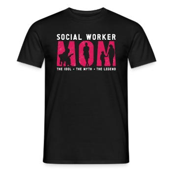 Social Worker Mom The Idol Social Service Manager - Männer T-Shirt - Schwarz - Vorne - AI Model Male 178 light (178cm)