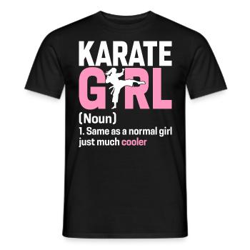 Karate Girl Funny Martial Arts Black Belt Karate - Men's T-Shirt - black - Front - AI Model Male 178 light (178cm)