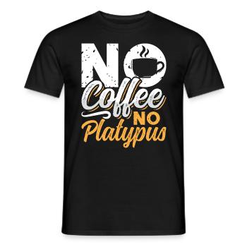 Amateur d’ornithorynque Pas de café Pas de zoologie Amateur de café - T-shirt homme - noir - Devant - AI Model Male 178 light (178cm)