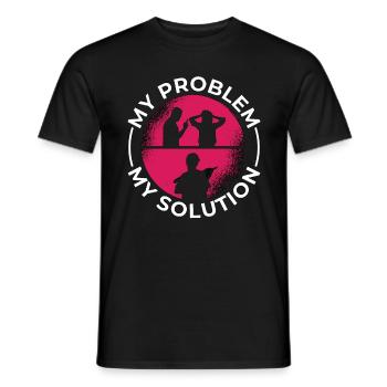 Platypus Lover My Problem My Pictogram Mom Dad - Men's T-Shirt - black - Front - AI Model Male 178 light (178cm)