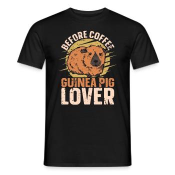 Guinea Pig Lover Coffee Loves Hamster Coffee Lover - Männer T-Shirt - Schwarz - Vorne - AI Model Male 178 light (178cm)