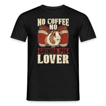 Amateur de cochon d’Inde Pas de café Pas d’amateur de café de hamster - T-shirt homme - noir - Devant - AI Model Male 178 light (178cm)