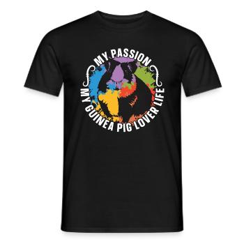 Amateur de cochon d’Inde Ma passion Mon cochon d’Inde Hamster - T-shirt homme - noir - Devant - AI Model Male 178 light (178cm)
