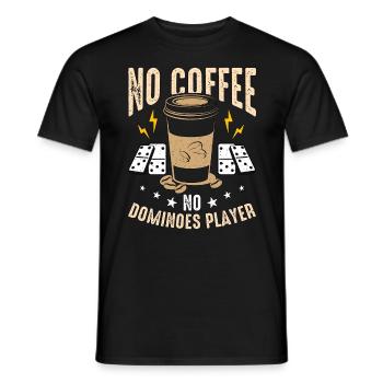 Joueur de dominos Pas de café Pas de jeu Amateur de café - T-shirt homme - noir - Devant - AI Model Male 178 light (178cm)