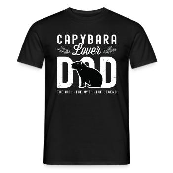 Capybara Lover Dad The Idol The Myth The Pet Owner - Männer T-Shirt - Schwarz - Vorne - AI Model Male 178 light (178cm)