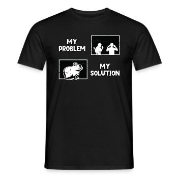 Capybara Lover My Problem My Pictogram Dad Mom - Männer T-Shirt - Schwarz - Vorne - AI Model Male 178 light (178cm)