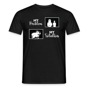 Capybara Lover My Problem My Pictogram Mom Dad - Männer T-Shirt - Schwarz - Vorne - AI Model Male 178 light (178cm)