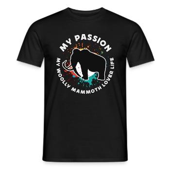 Woolly Mammoth Lover My Passion My Trunked Animals - Männer T-Shirt - Schwarz - Vorne - AI Model Male 178 light (178cm)