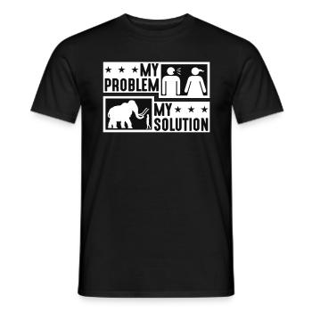 Woolly Mammoth Lover My Problem My Pictogram Mom - Männer T-Shirt - Schwarz - Vorne - AI Model Male 178 light (178cm)