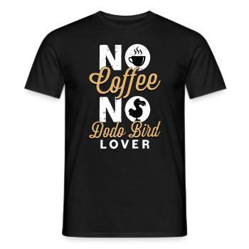 Dodo Bird Lover No Coffee No Dodo Lover Coffee - Men's T-Shirt - black - Front - AI Model Male 178 light (178cm)