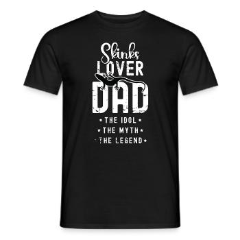 Amoureux des scinques Papa L’idole Le mythe Amoureux des reptiles - T-shirt homme - noir - Devant - AI Model Male 178 light (178cm)