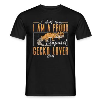 Leopard Gecko Lover A Short Story Reptile Owner - Männer T-Shirt - Schwarz - Vorne - AI Model Male 178 light (178cm)