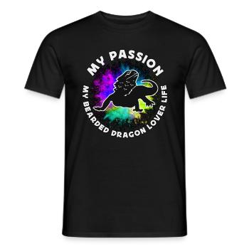 Amoureux du dragon barbu Ma passion Mon reptile barbu - T-shirt homme - noir - Devant - AI Model Male 178 light (178cm)