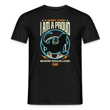 Bearded Dragon Lover A Short Story Herpetologist - Männer T-Shirt - Schwarz - Vorne - AI Model Male 178 light (178cm)