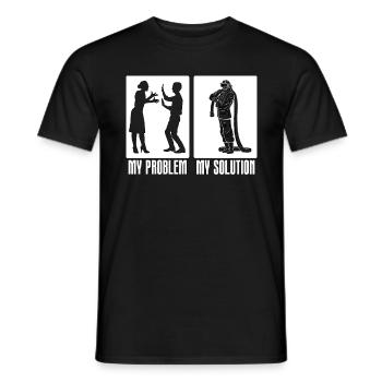 Chief Firefighter My Problem My Pictogram Dad Mom - Männer T-Shirt - Schwarz - Vorne - AI Model Male 178 light (178cm)
