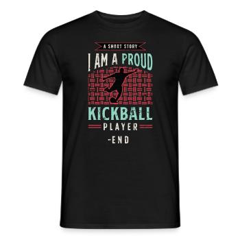 Kickball Player A Short Story I Am Kickball Coach - Men's T-Shirt - black - Front - AI Model Male 178 light (178cm)