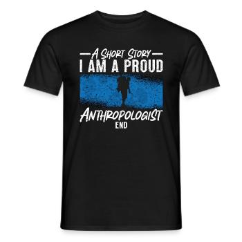 Anthropologie Une petite histoire Je suis archéologue - T-shirt homme - noir - Devant - AI Model Male 178 light (178cm)