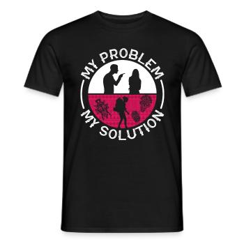 Anthropology My Problem My Solution Pictogram Mom - Männer T-Shirt - Schwarz - Vorne - AI Model Male 178 light (178cm)