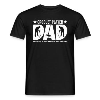 Joueur de croquet papa l’idole le maître de croquet - T-shirt homme - noir - Devant - AI Model Male 178 light (178cm)