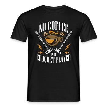 Joueur de croquet sans café Jeu de croquet amateur de café - T-shirt homme - noir - Devant - AI Model Male 178 light (178cm)
