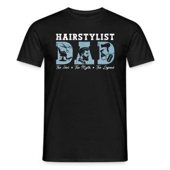 Coiffeur Papa L’idole Le mythe Le coiffeur - T-shirt homme - noir - Devant - AI Model Male 178 light (178cm)