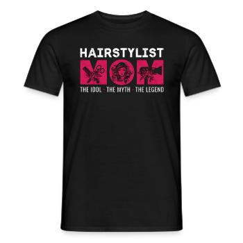 Coiffeur Maman L’idole Le mythe Le coiffeur - T-shirt homme - noir - Devant - AI Model Male 178 light (178cm)