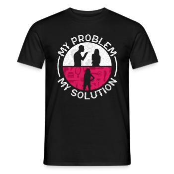 Hairstylist My Problem My Pictogram Mom Stylist - Männer T-Shirt - Schwarz - Vorne - AI Model Male 178 light (178cm)