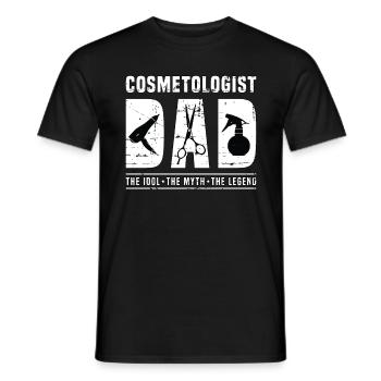 Cosmetologist Dad The Idol The Myth Esthetician - Men's T-Shirt - black - Front - AI Model Male 178 light (178cm)