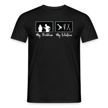 Cosmétologue Mon problème Ma solution Pictogramme Maman - T-shirt homme - noir - Devant - AI Model Male 178 light (178cm)